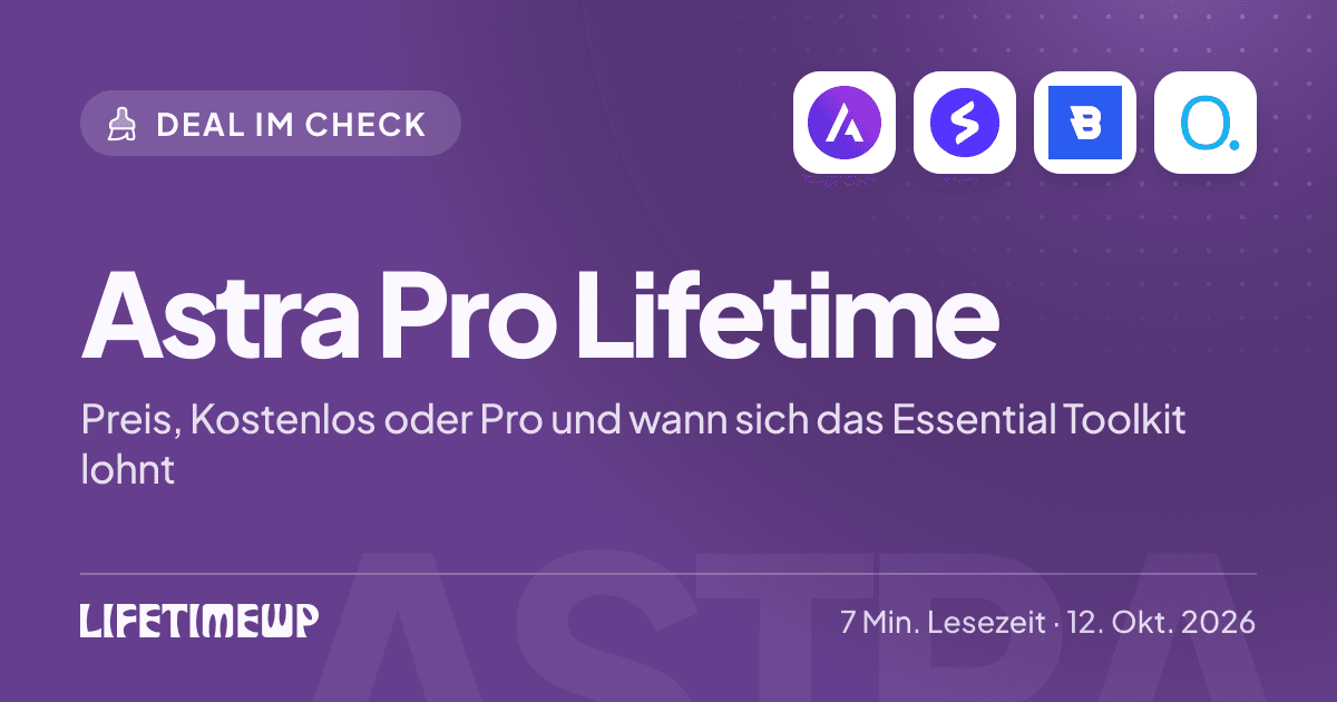 Titelbild: Astra Pro Lifetime: Preis, Kostenlos oder Pro und wann sich das Essential Toolkit lohnt