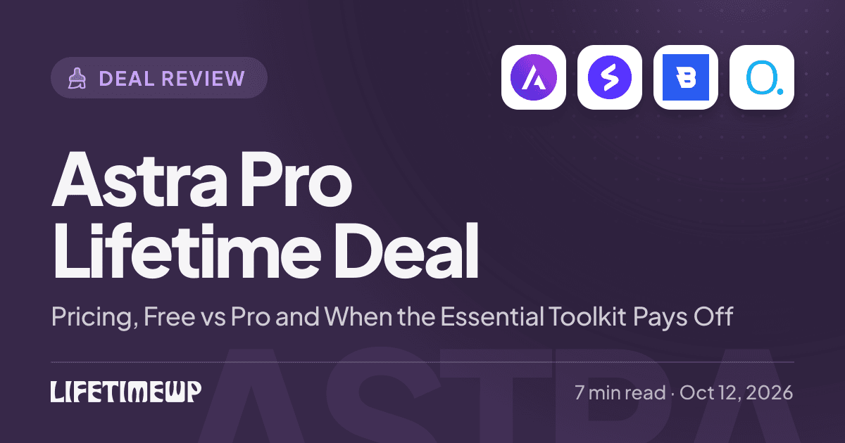 Cover image: Astra Pro Lifetime Deal: Pricing, Free vs Pro and When the Essential Toolkit Pays Off