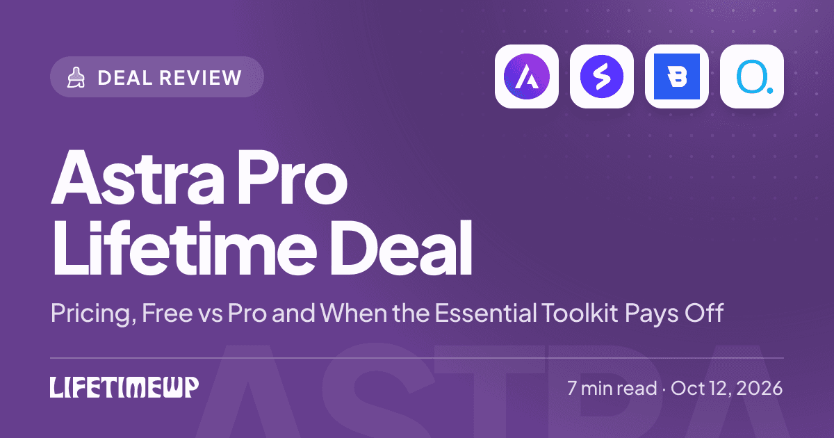 Cover image: Astra Pro Lifetime Deal: Pricing, Free vs Pro and When the Essential Toolkit Pays Off