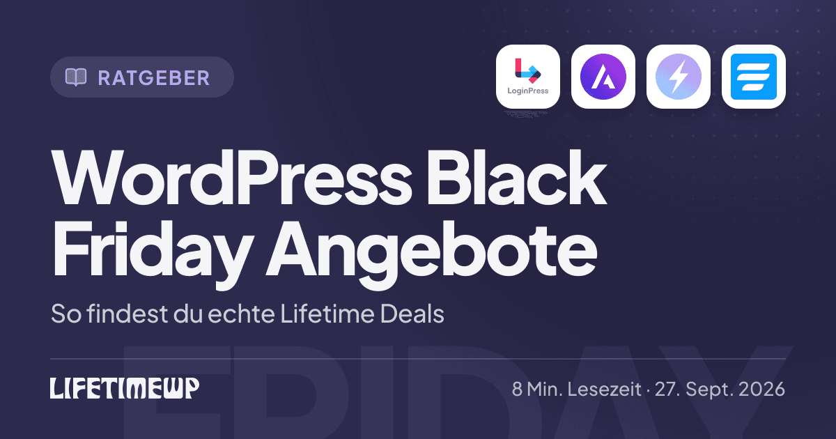 Titelbild: WordPress Black Friday Angebote: So findest du echte Lifetime Deals