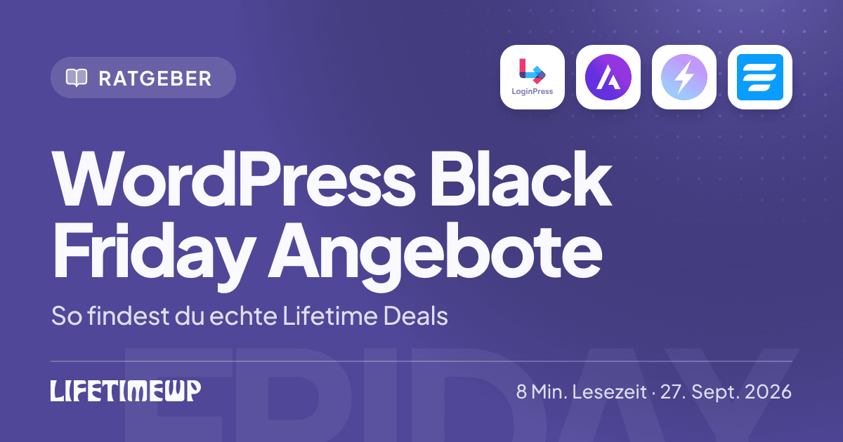Titelbild: WordPress Black Friday Angebote: So findest du echte Lifetime Deals