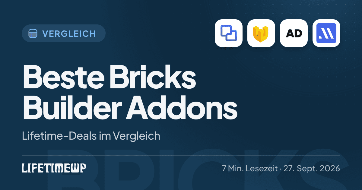 Titelbild: Beste Bricks Builder Addons: Lifetime-Deals im Vergleich