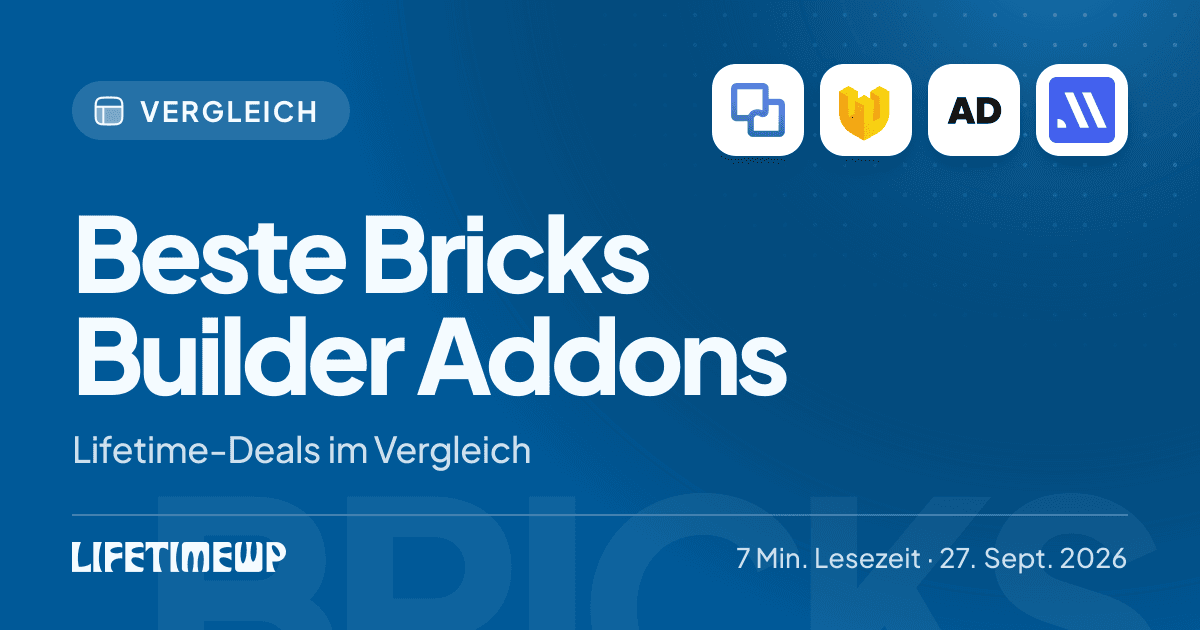 Titelbild: Beste Bricks Builder Addons: Lifetime-Deals im Vergleich