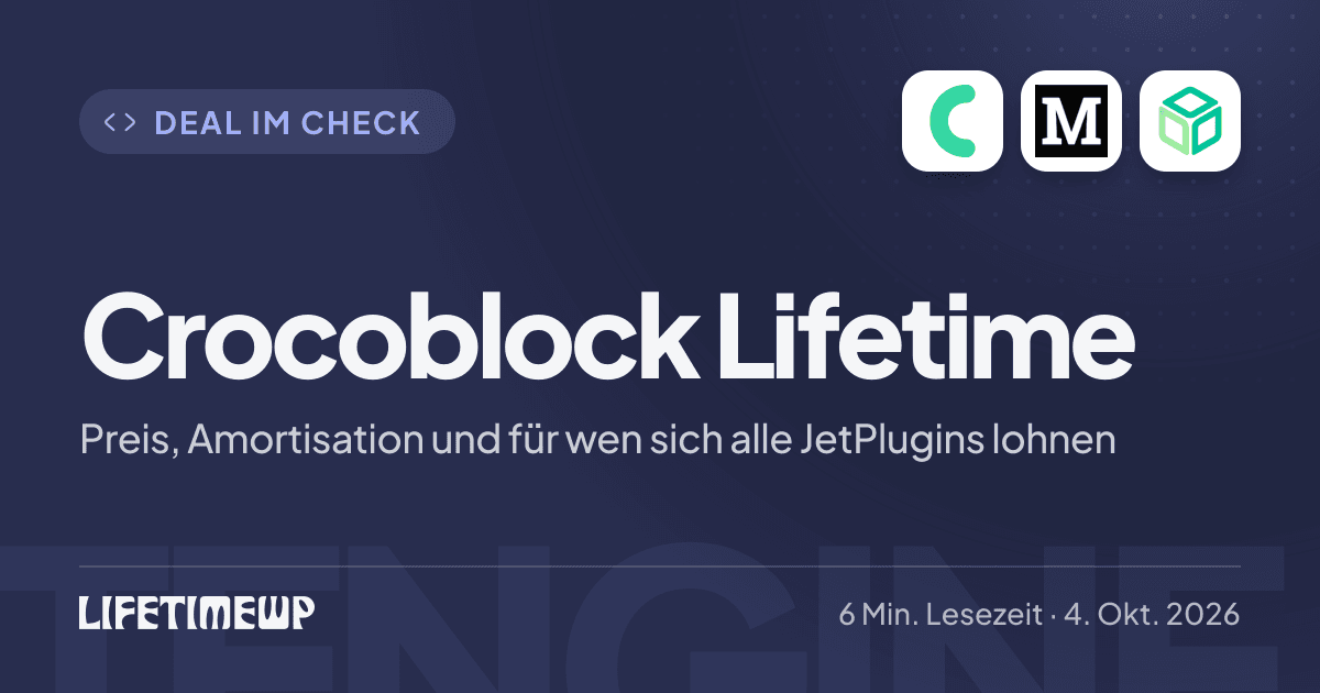 Titelbild: Crocoblock Lifetime: Preis, Amortisation und für wen sich alle JetPlugins lohnen