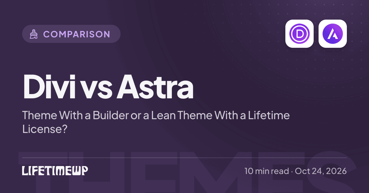 Cover image: Divi vs Astra: Theme With a Builder or a Lean Theme With a Lifetime License?