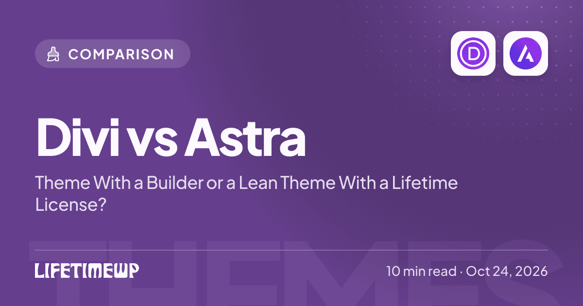 Cover image: Divi vs Astra: Theme With a Builder or a Lean Theme With a Lifetime License?