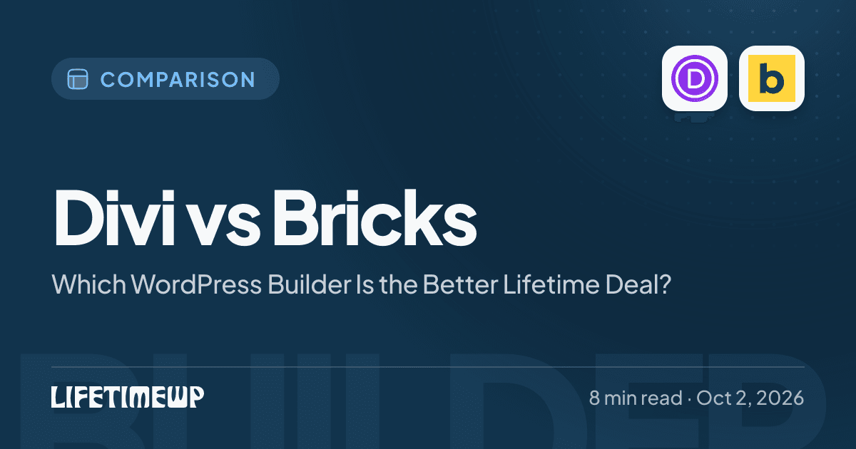 Cover image: Divi vs Bricks: Which WordPress Builder Is the Better Lifetime Deal?