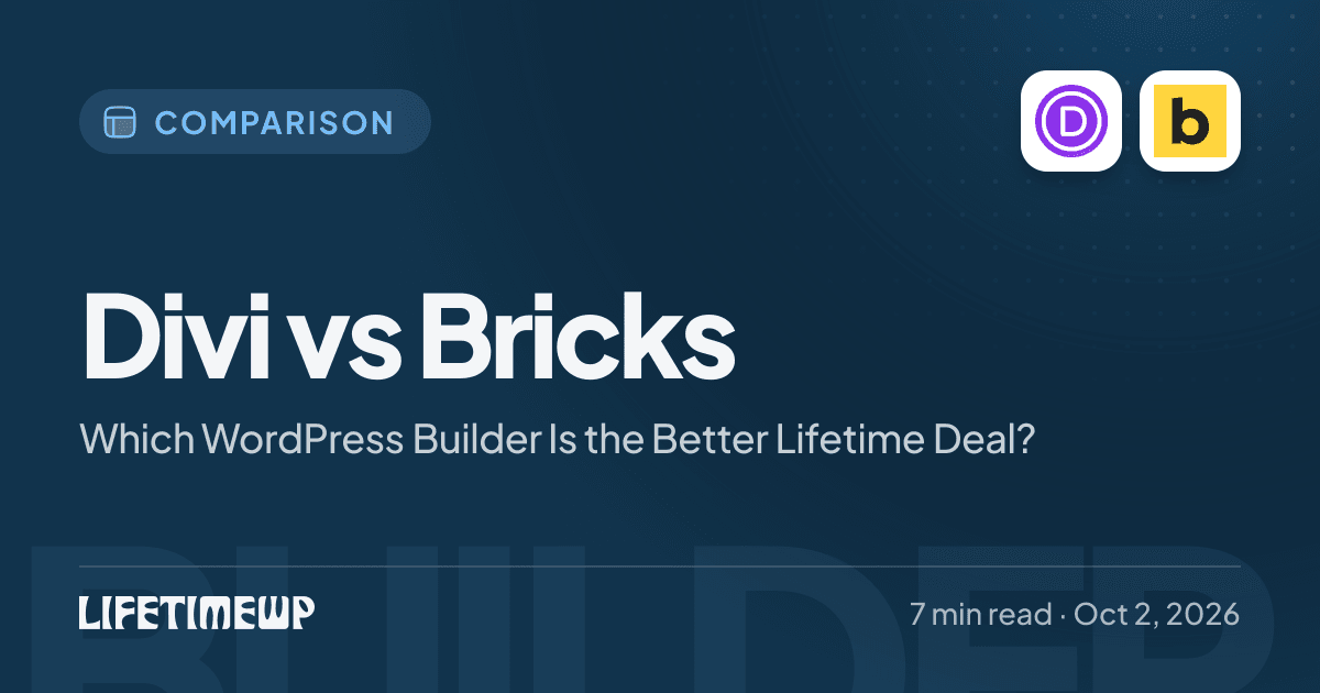 Cover image: Divi vs Bricks: Which WordPress Builder Is the Better Lifetime Deal?