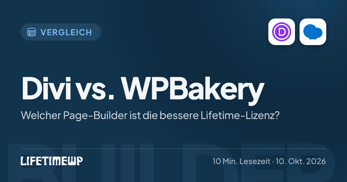 Titelbild: Divi vs. WPBakery: Welcher Page-Builder ist die bessere Lifetime-Lizenz?