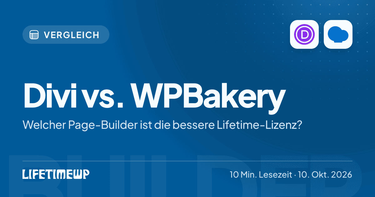 Titelbild: Divi vs. WPBakery: Welcher Page-Builder ist die bessere Lifetime-Lizenz?