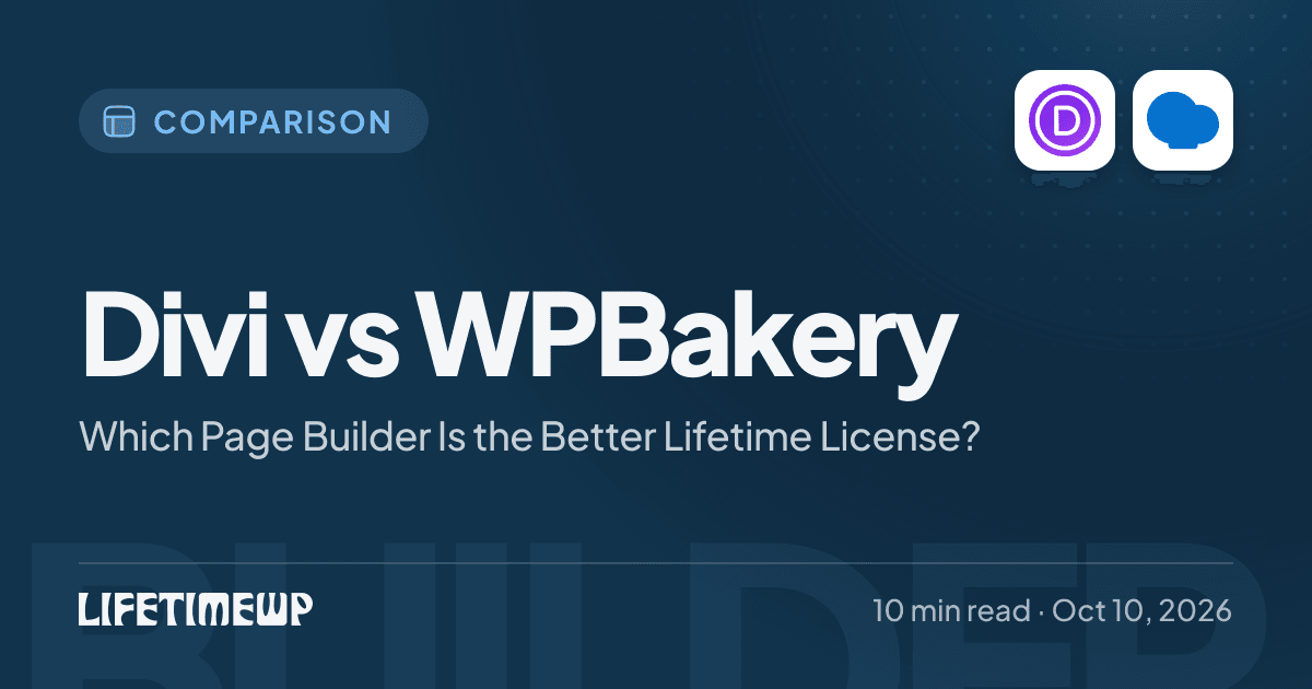Cover image: Divi vs WPBakery: Which Page Builder Is the Better Lifetime License?