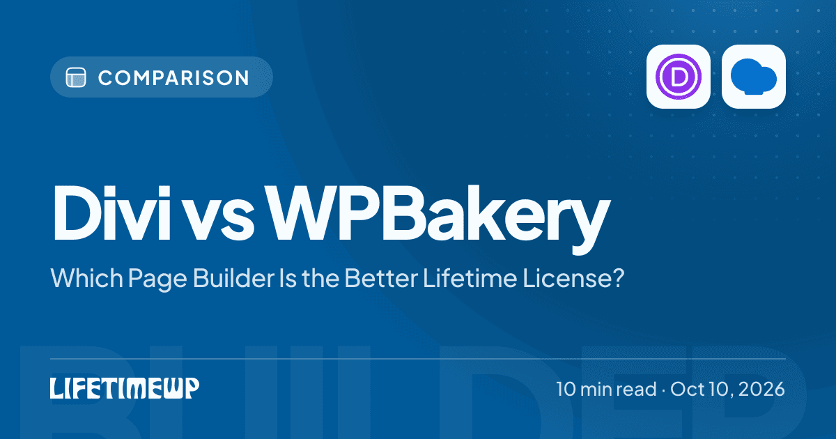 Cover image: Divi vs WPBakery: Which Page Builder Is the Better Lifetime License?