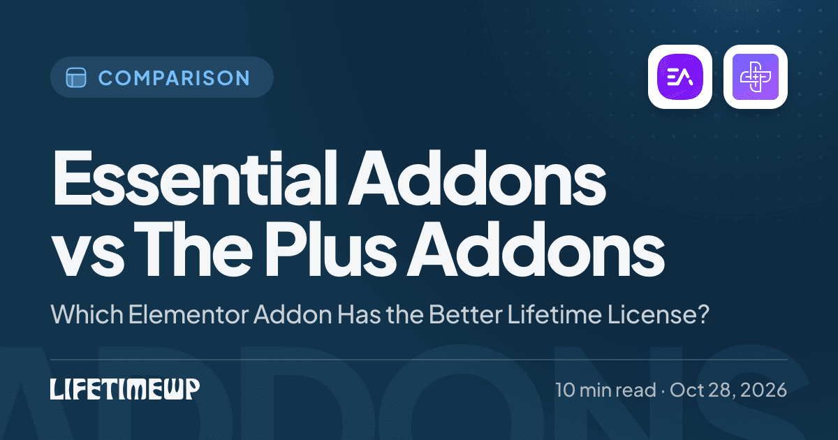 Cover image: Essential Addons vs The Plus Addons: Which Elementor Addon Has the Better Lifetime License?