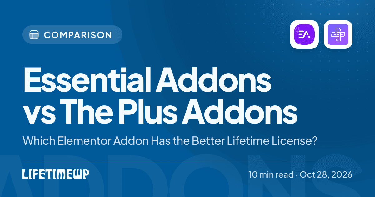 Cover image: Essential Addons vs The Plus Addons: Which Elementor Addon Has the Better Lifetime License?