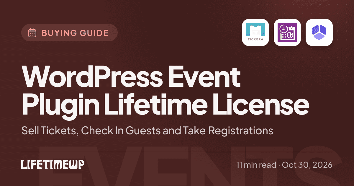 Cover image: WordPress Event Plugin Lifetime License: Sell Tickets, Check In Guests and Take Registrations