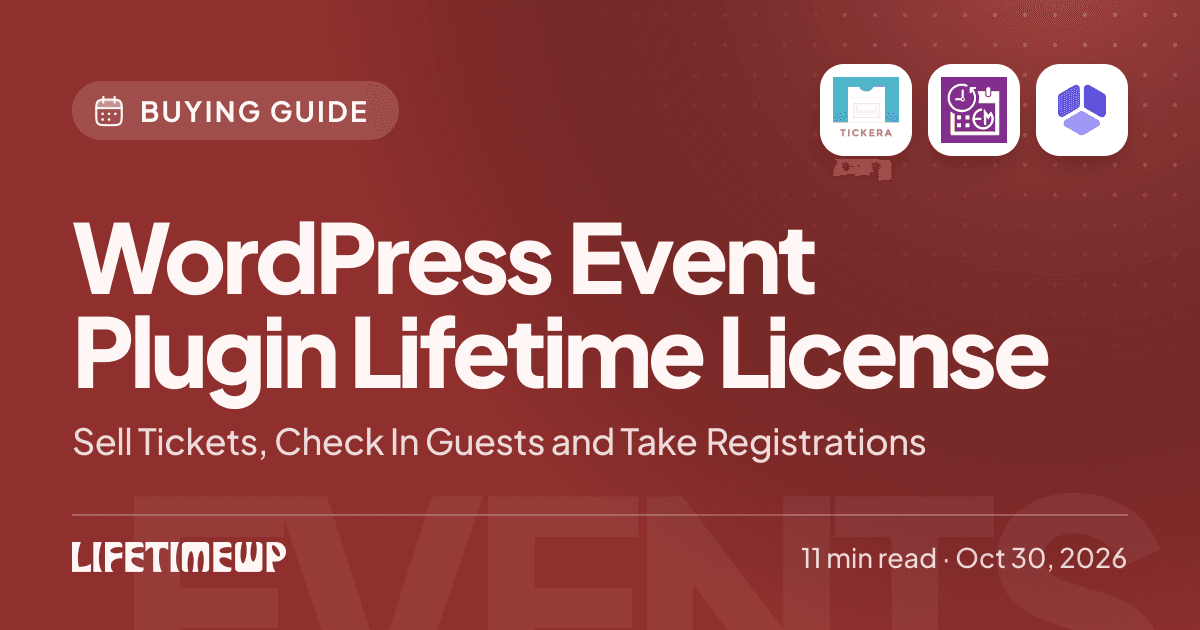 Cover image: WordPress Event Plugin Lifetime License: Sell Tickets, Check In Guests and Take Registrations