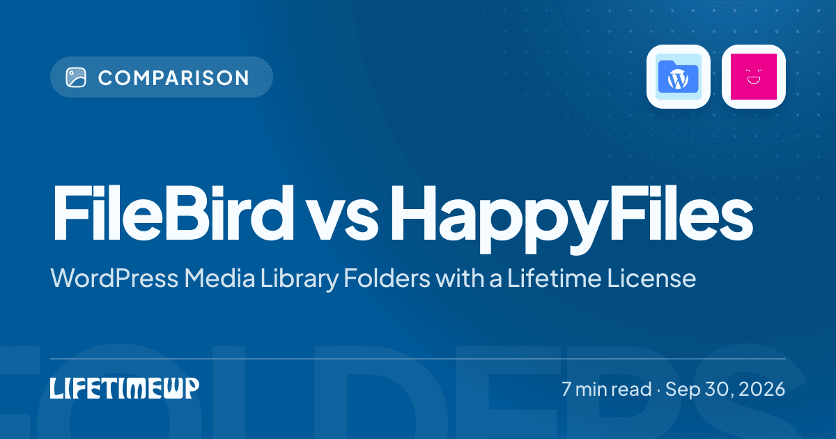 Cover image: FileBird vs HappyFiles: WordPress Media Library Folders with a Lifetime License