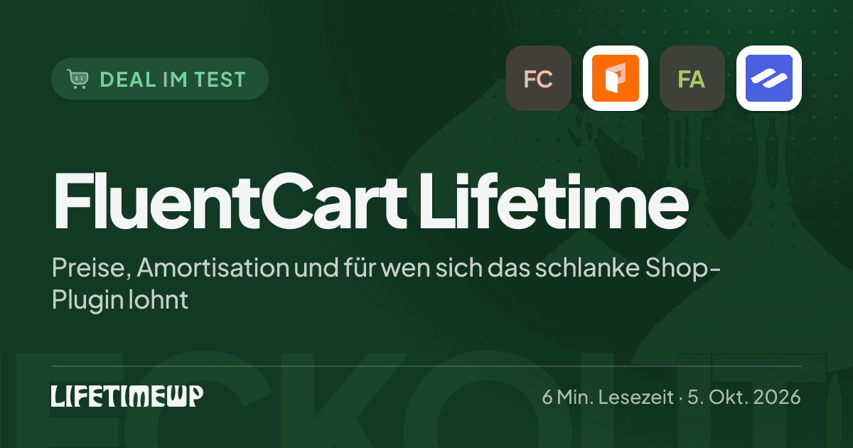 Titelbild: FluentCart Lifetime: Preise, Amortisation und für wen sich das schlanke Shop-Plugin lohnt