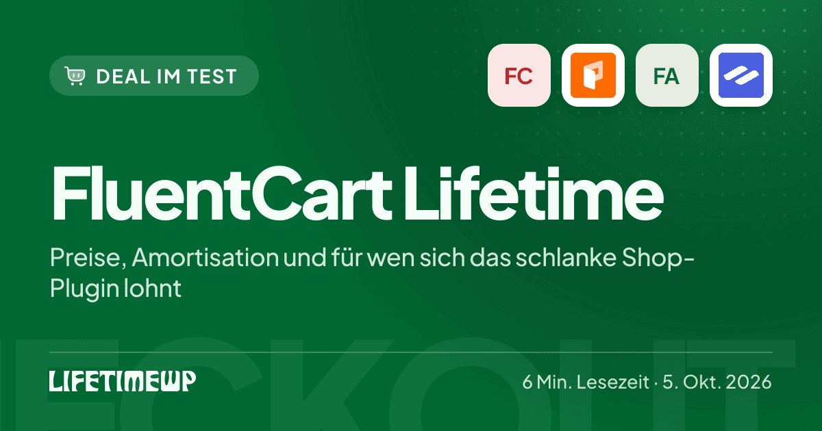 Titelbild: FluentCart Lifetime: Preise, Amortisation und für wen sich das schlanke Shop-Plugin lohnt