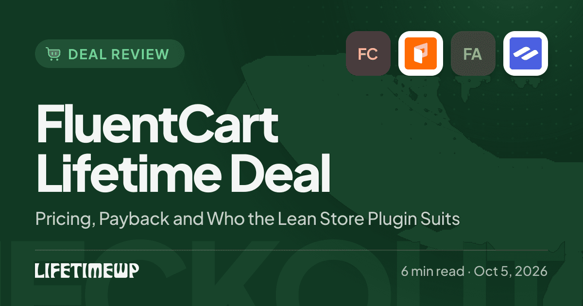 Cover image: FluentCart Lifetime Deal: Pricing, Payback and Who the Lean Store Plugin Suits