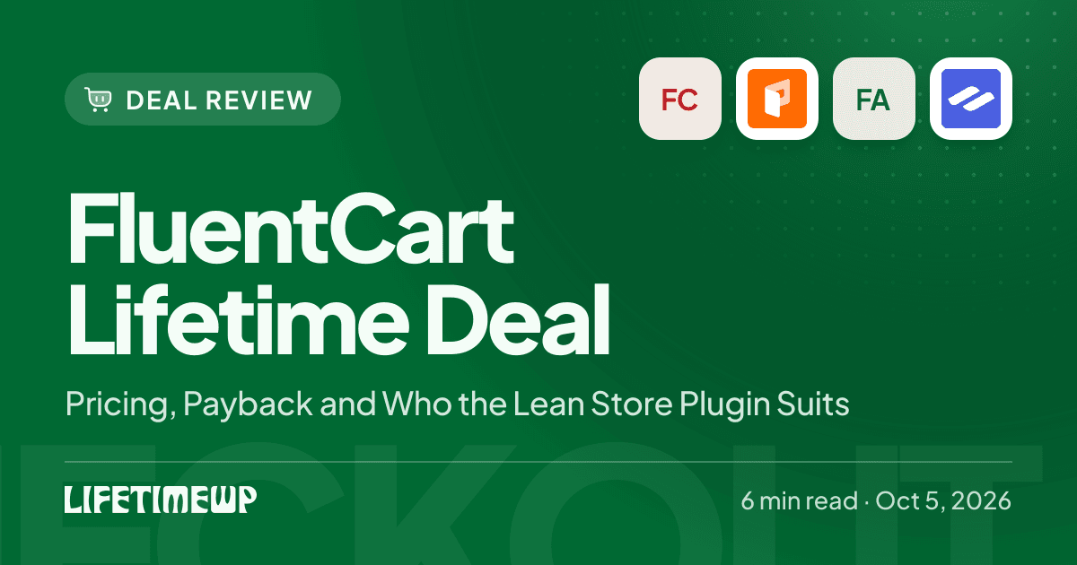 Cover image: FluentCart Lifetime Deal: Pricing, Payback and Who the Lean Store Plugin Suits