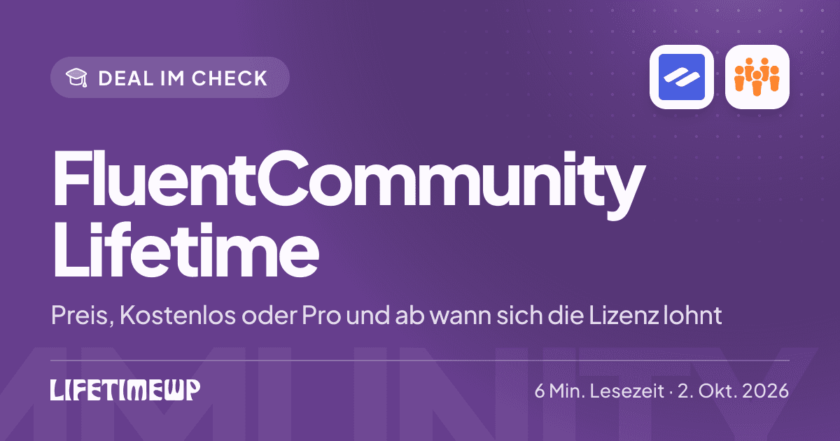 Titelbild: FluentCommunity Lifetime: Preis, Kostenlos oder Pro und ab wann sich die Lizenz lohnt