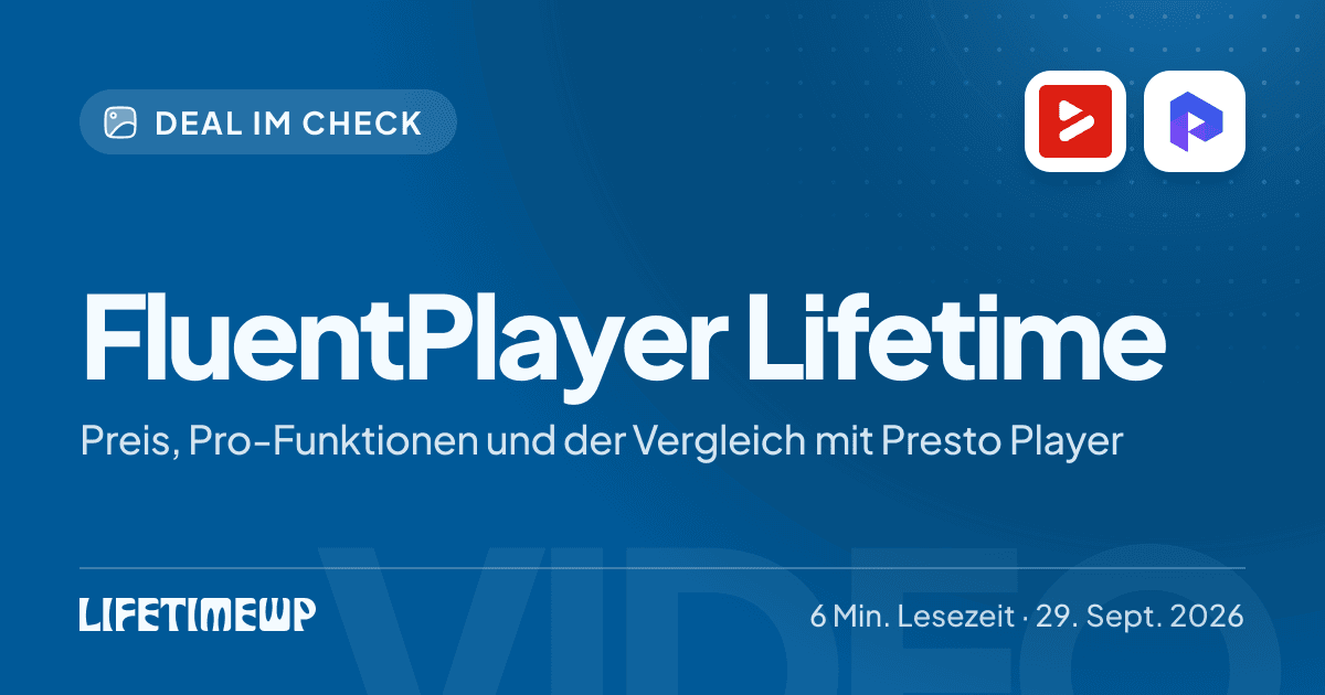 Titelbild: FluentPlayer Lifetime: Preis, Pro-Funktionen und der Vergleich mit Presto Player