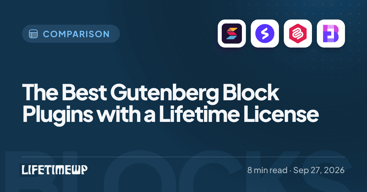 Cover image: The Best Gutenberg Block Plugins with a Lifetime License