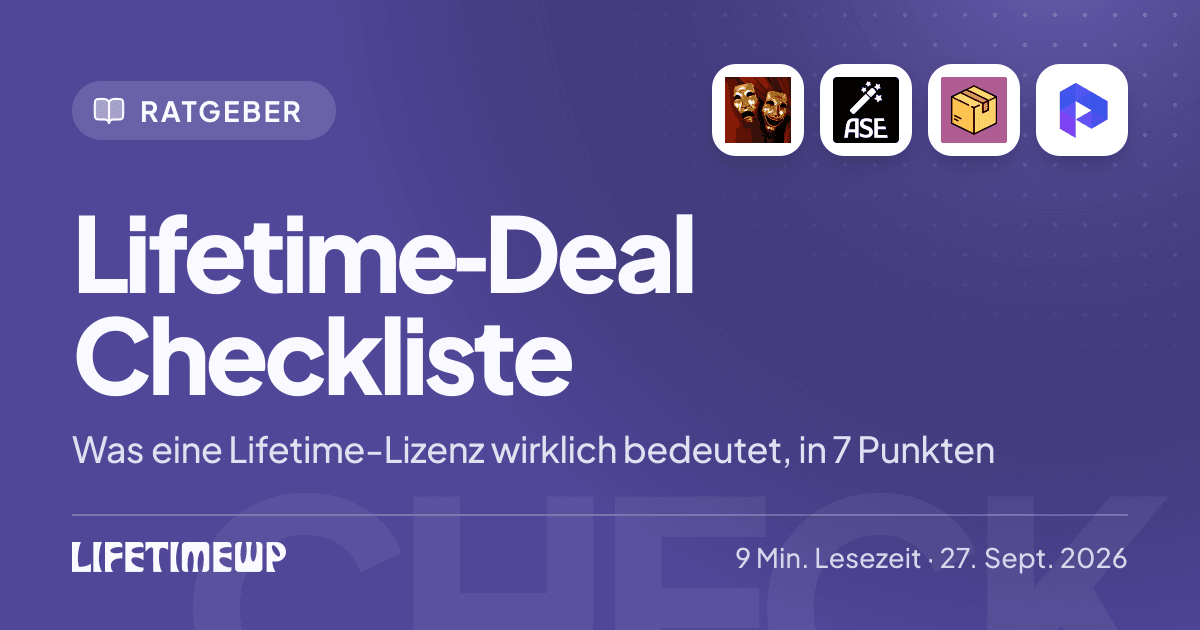 Titelbild: Lifetime-Deal Checkliste: Was eine Lifetime-Lizenz wirklich bedeutet, in 7 Punkten