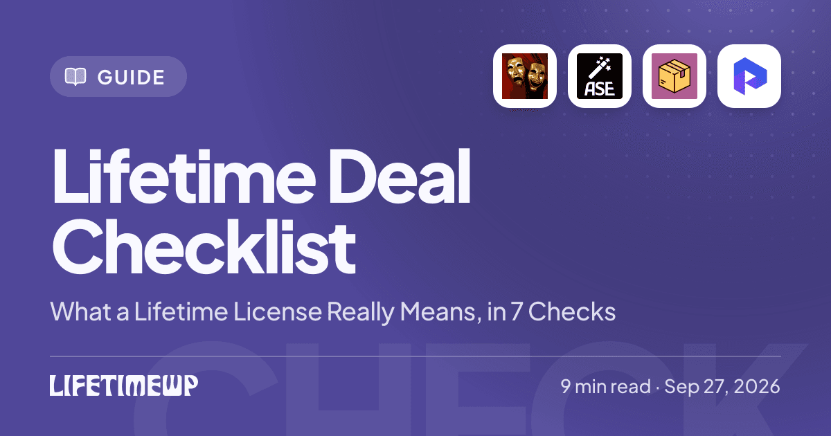 Cover image: Lifetime Deal Checklist: What a Lifetime License Really Means, in 7 Checks