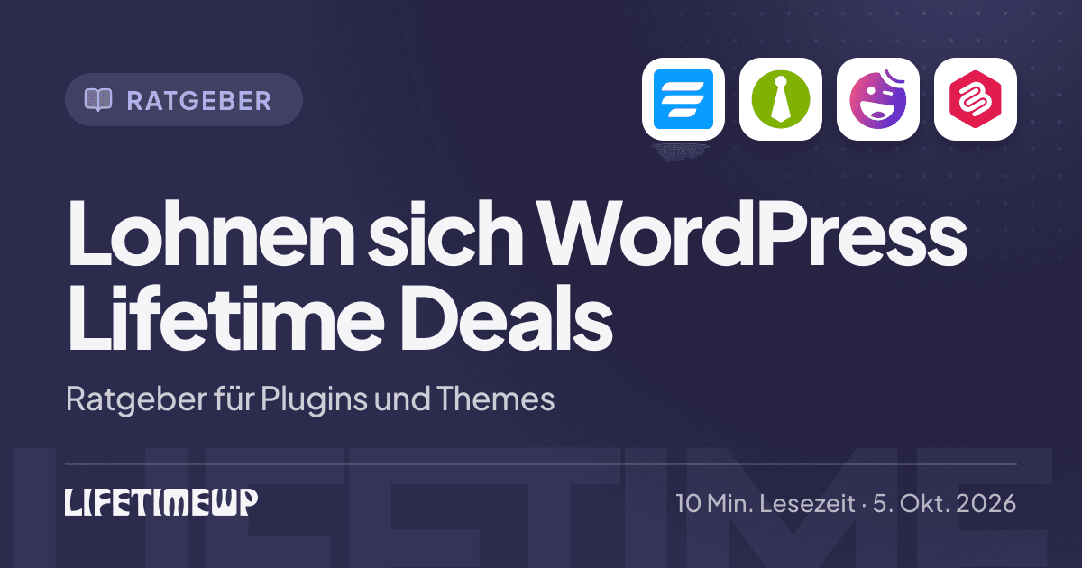Titelbild: Lohnen sich WordPress Lifetime Deals: Ratgeber für Plugins und Themes