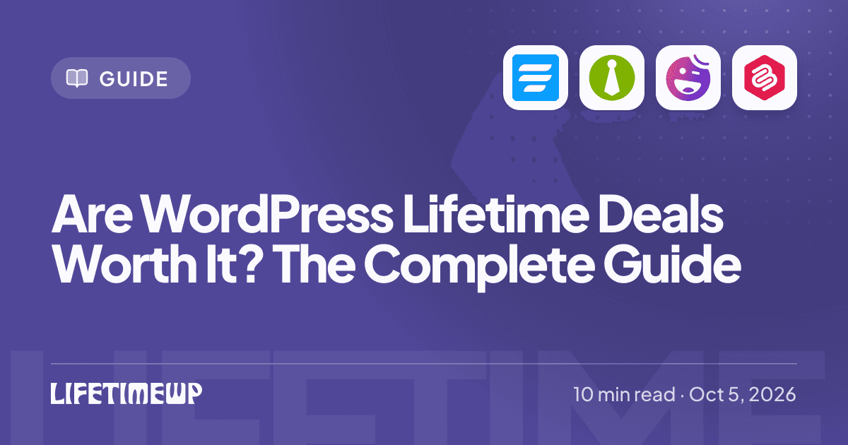 Cover image: Are WordPress Lifetime Deals Worth It? The Complete Guide
