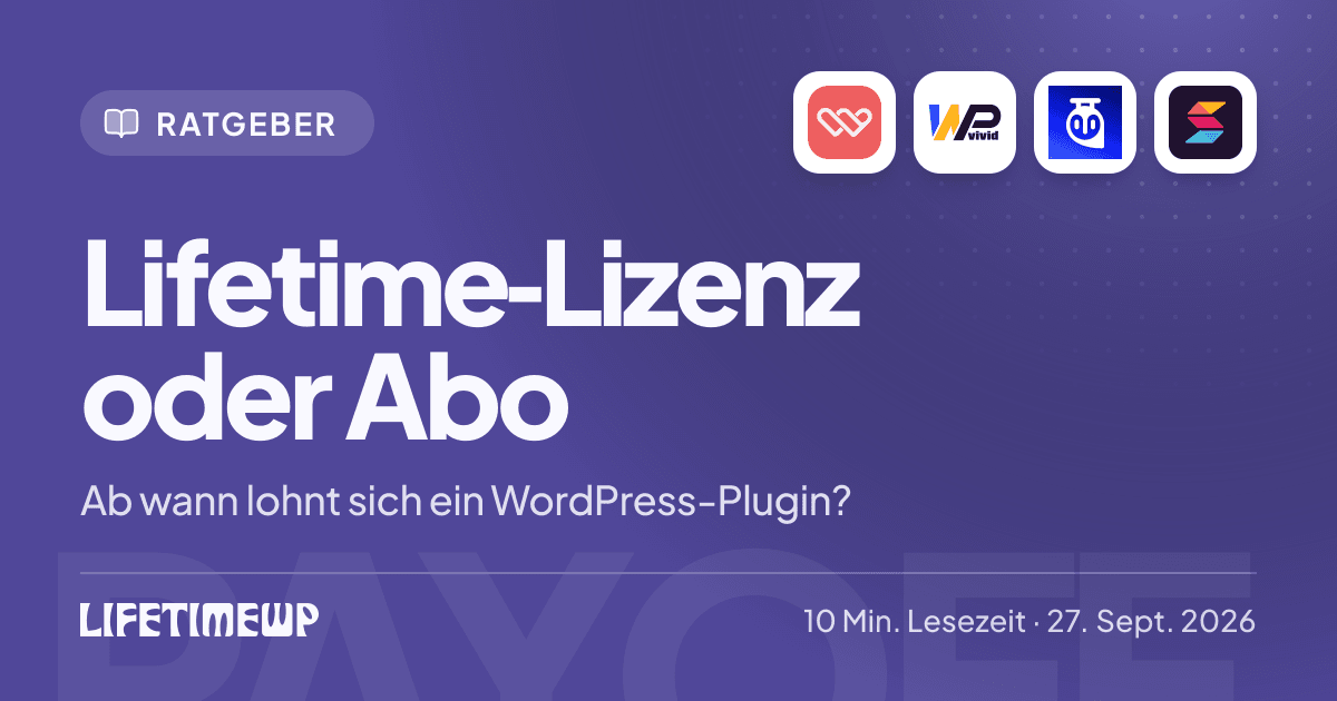 Titelbild: Lifetime-Lizenz oder Abo: Ab wann lohnt sich ein WordPress-Plugin?