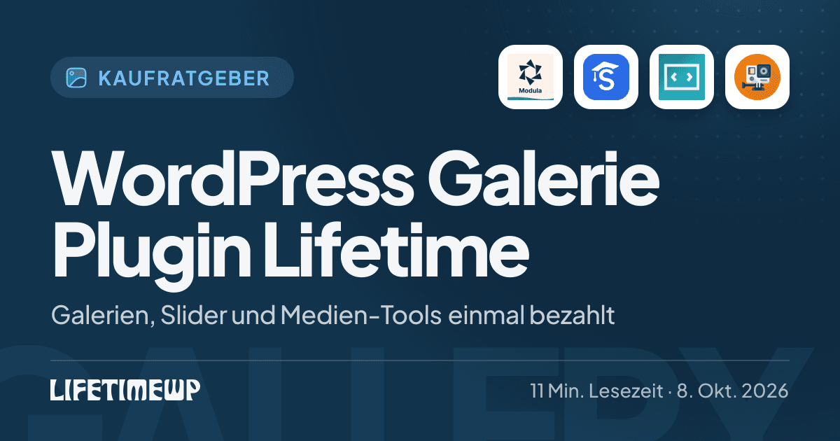 Titelbild: WordPress Galerie Plugin Lifetime: Galerien, Slider und Medien-Tools einmal bezahlt