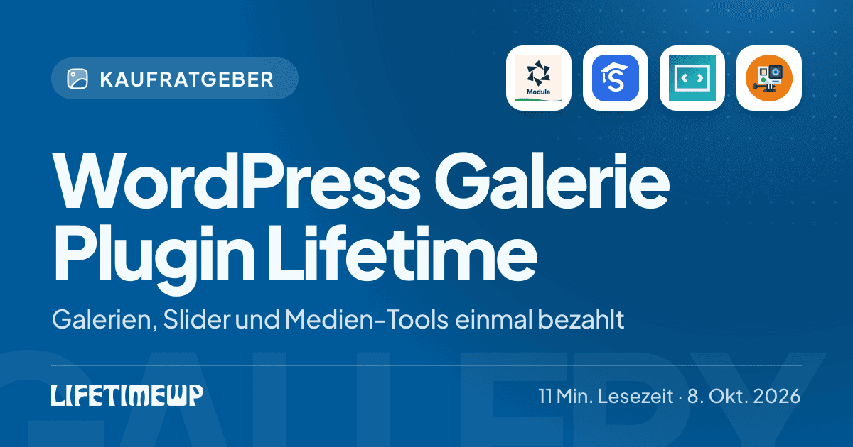 Titelbild: WordPress Galerie Plugin Lifetime: Galerien, Slider und Medien-Tools einmal bezahlt