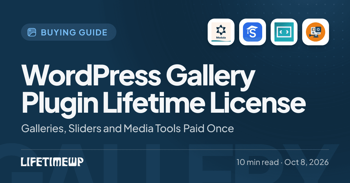 Cover image: WordPress Gallery Plugin Lifetime License: Galleries, Sliders and Media Tools Paid Once