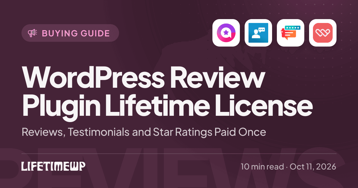 Cover image: WordPress Review Plugin Lifetime License: Reviews, Testimonials and Star Ratings Paid Once