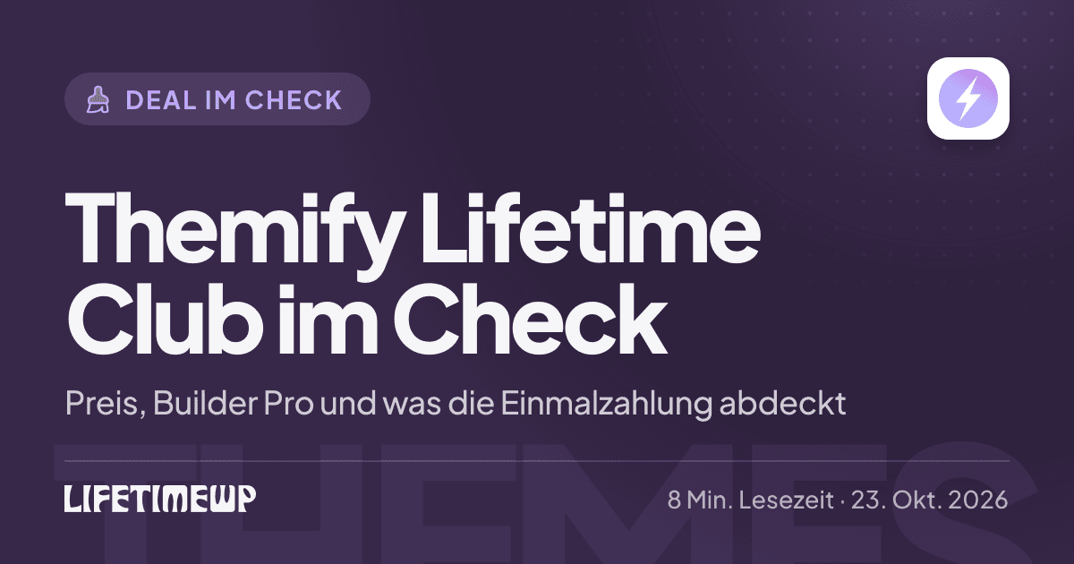 Titelbild: Themify Lifetime Club im Check: Preis, Builder Pro und was die Einmalzahlung abdeckt