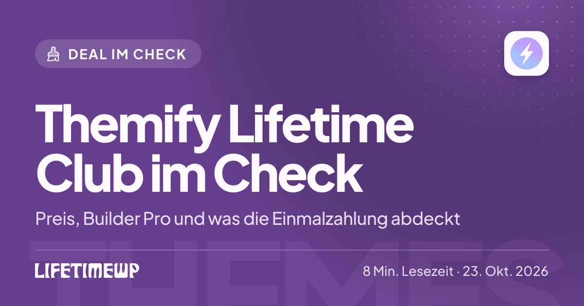 Titelbild: Themify Lifetime Club im Check: Preis, Builder Pro und was die Einmalzahlung abdeckt