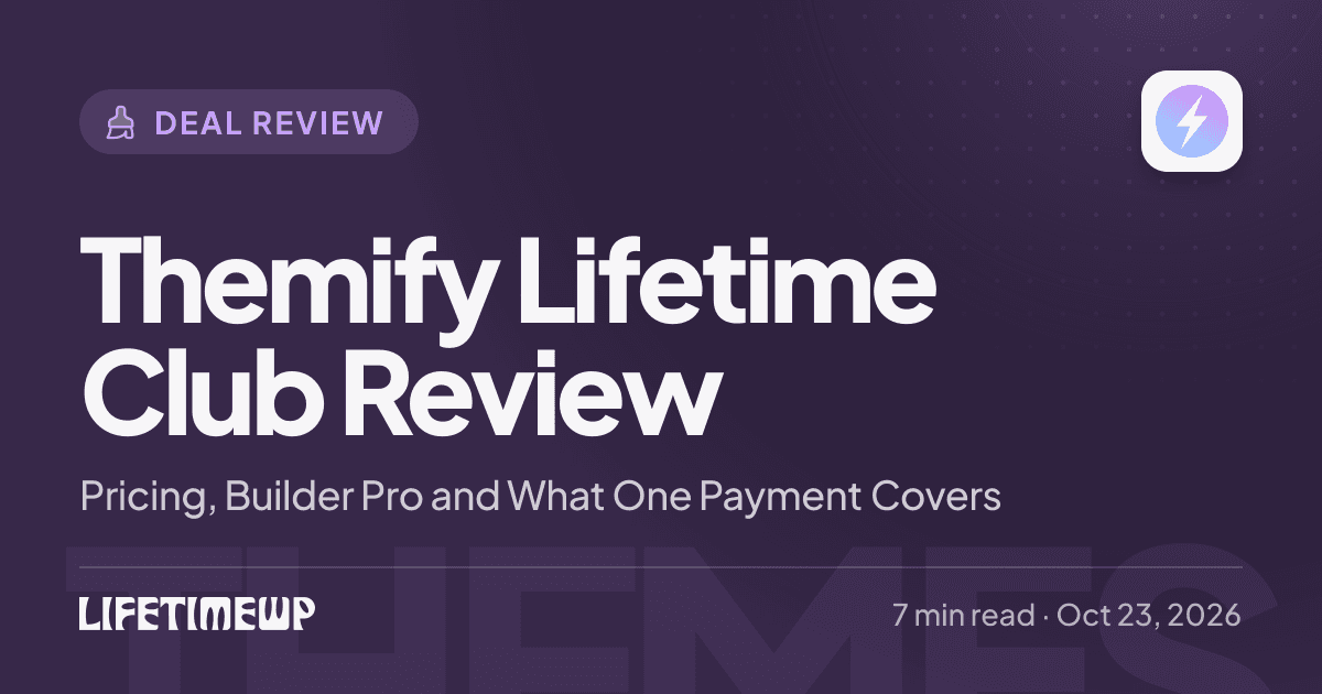 Cover image: Themify Lifetime Club Review: Pricing, Builder Pro and What One Payment Covers