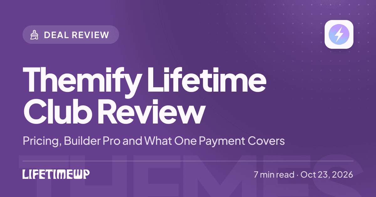 Cover image: Themify Lifetime Club Review: Pricing, Builder Pro and What One Payment Covers