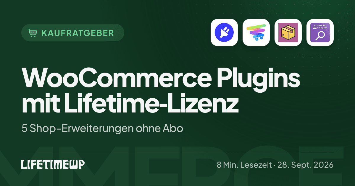 Titelbild: WooCommerce Plugins mit Lifetime-Lizenz: 5 Shop-Erweiterungen ohne Abo