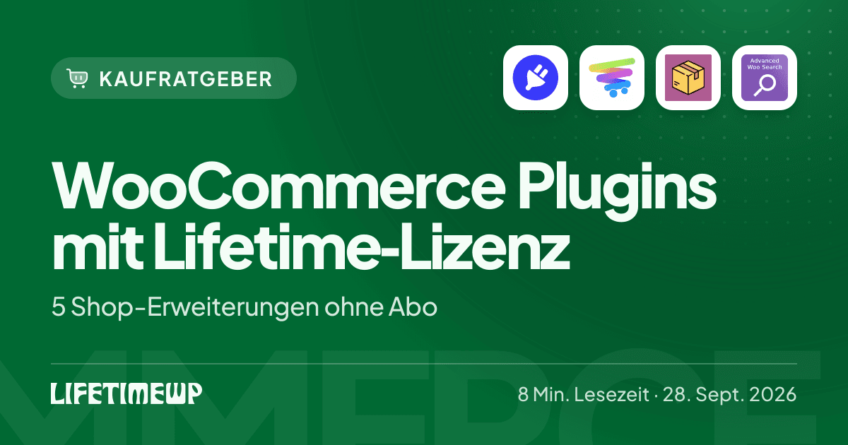 Titelbild: WooCommerce Plugins mit Lifetime-Lizenz: 5 Shop-Erweiterungen ohne Abo