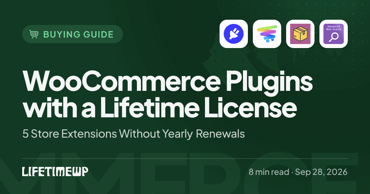 Cover image: WooCommerce Plugins with a Lifetime License: 5 Store Extensions Without Yearly Renewals