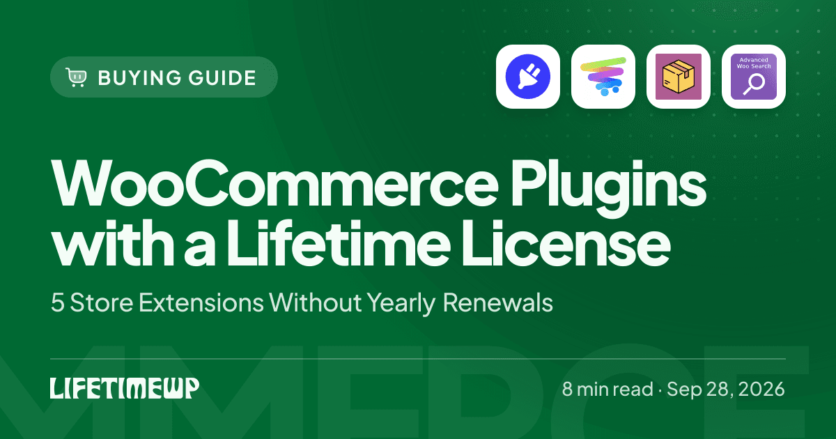 Cover image: WooCommerce Plugins with a Lifetime License: 5 Store Extensions Without Yearly Renewals
