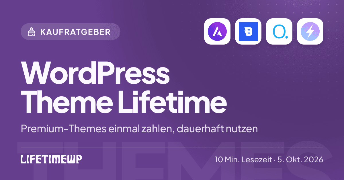 Titelbild: WordPress Theme Lifetime: Premium-Themes einmal zahlen, dauerhaft nutzen