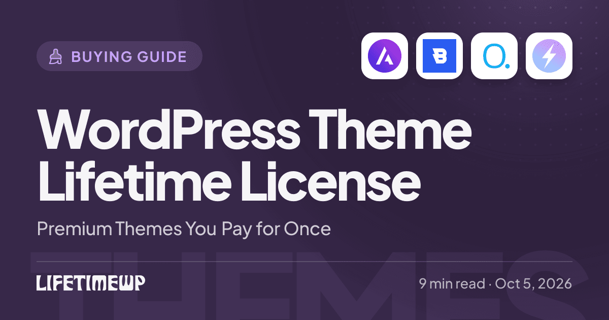 Cover image: WordPress Theme Lifetime License: Premium Themes You Pay for Once