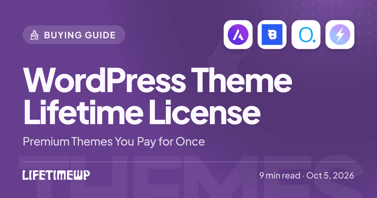 Cover image: WordPress Theme Lifetime License: Premium Themes You Pay for Once